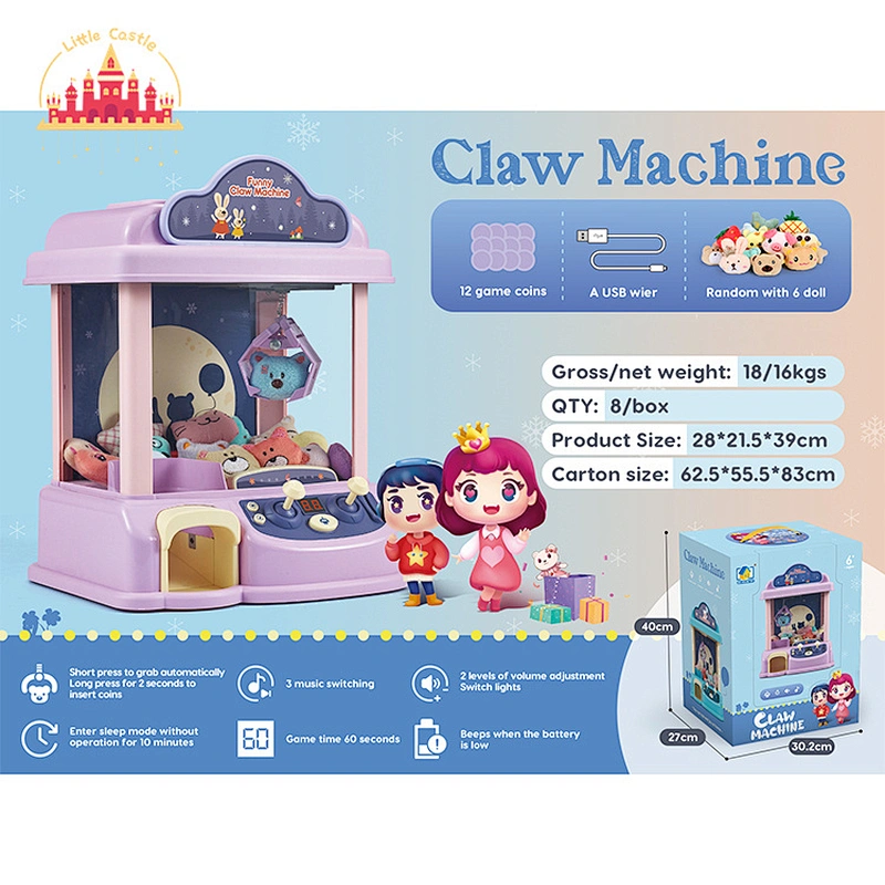 Kids Children Doll Machine Mini Claw Machine Crane Game Toys with Music & Light SL06C012